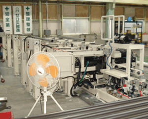 引込み電柱パイプ穴加工専用機